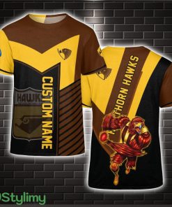 Personalized AFL Hawthorn Hawks 3D T-Shirt Limited For Fans Product Photo 1