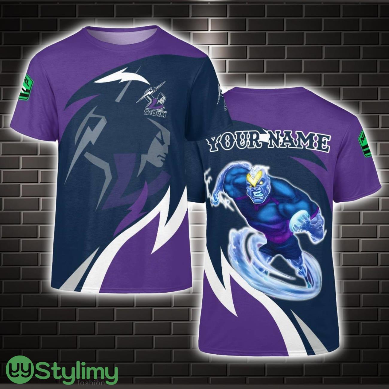 Personalized NRL Melbourne Storm 3D T-Shirt Limited For Fans 2 Personalized NRL Melbourne Storm 3D T-Shirt Limited For Fans Product Photo 1