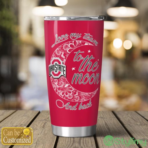 Personalized Ohio State Buckeyes Love My Team To The Moon Tumbler Cute Gift Product Photo 2