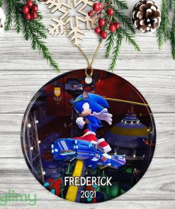 Personalized Sonic The Hedgehog Christmas Ornament For Kids Product Photo 1