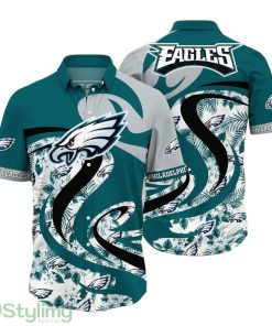 Philadelphia Eagles NFL Hawaii Shirt Tropical Pattern Graphic This Summer Gift For Fan NFL Product Photo 1