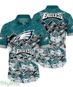 Philadelphia Eagles NFL Hawaiian Shirt Graphic Tropical Pattern 3D Printed Beach Shirt Summer Gift For Fan Product Photo 1