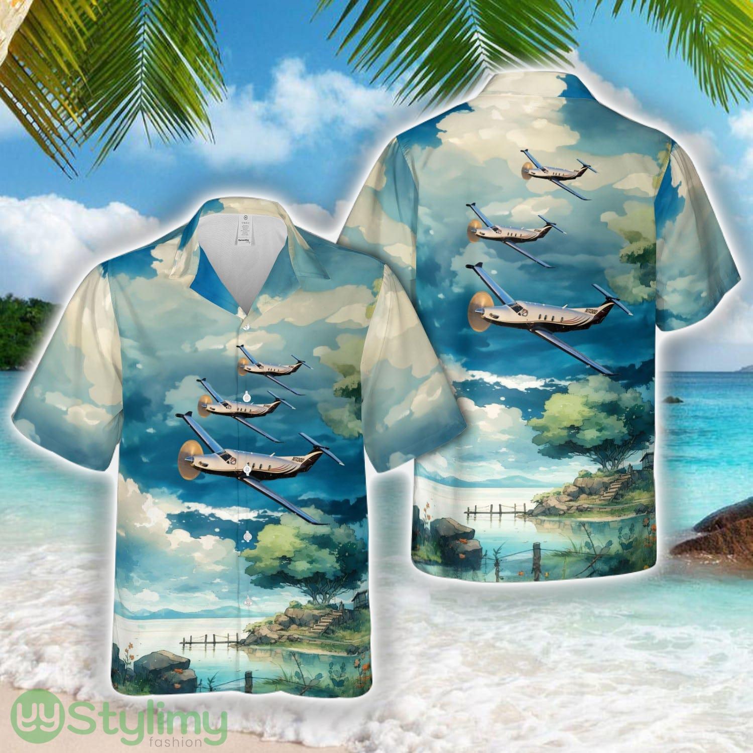 Pilatus PC-12 general aviation business aircraft Hawaiian Shirt Unique Gift 2 Pilatus PC-12 general aviation business aircraft Hawaiian Shirt Unique Gift Product Photo 1