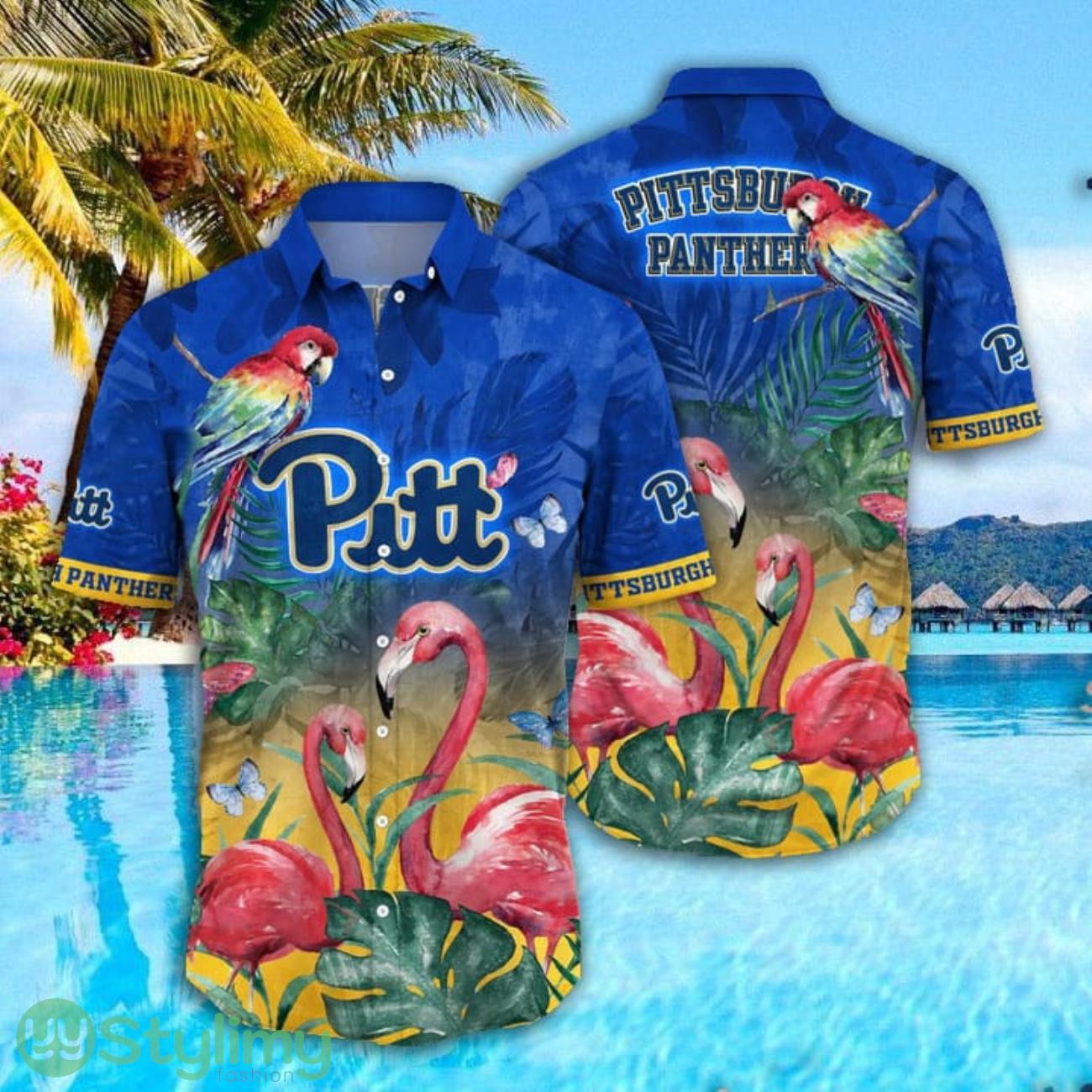 Pittsburgh Panthers NCAA3 Parrot Falamingo Pattern Hawaiian Shirt Cute Summer Gift 2 Pittsburgh Panthers NCAA3 Parrot Falamingo Pattern Hawaiian Shirt Cute Summer Gift Product Photo 1