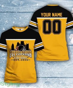 Pittsburgh Steelers All Over Printed Custom Name And Number Nfl 3D Printed Shirt For Big Fans Product Photo 1