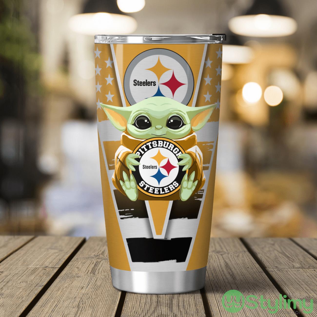 Pittsburgh Steelers Baby Yoda 3D Tumbler Unique Gift For Fans 2 Pittsburgh Steelers Baby Yoda 3D Tumbler Unique Gift For Fans Product Photo 2