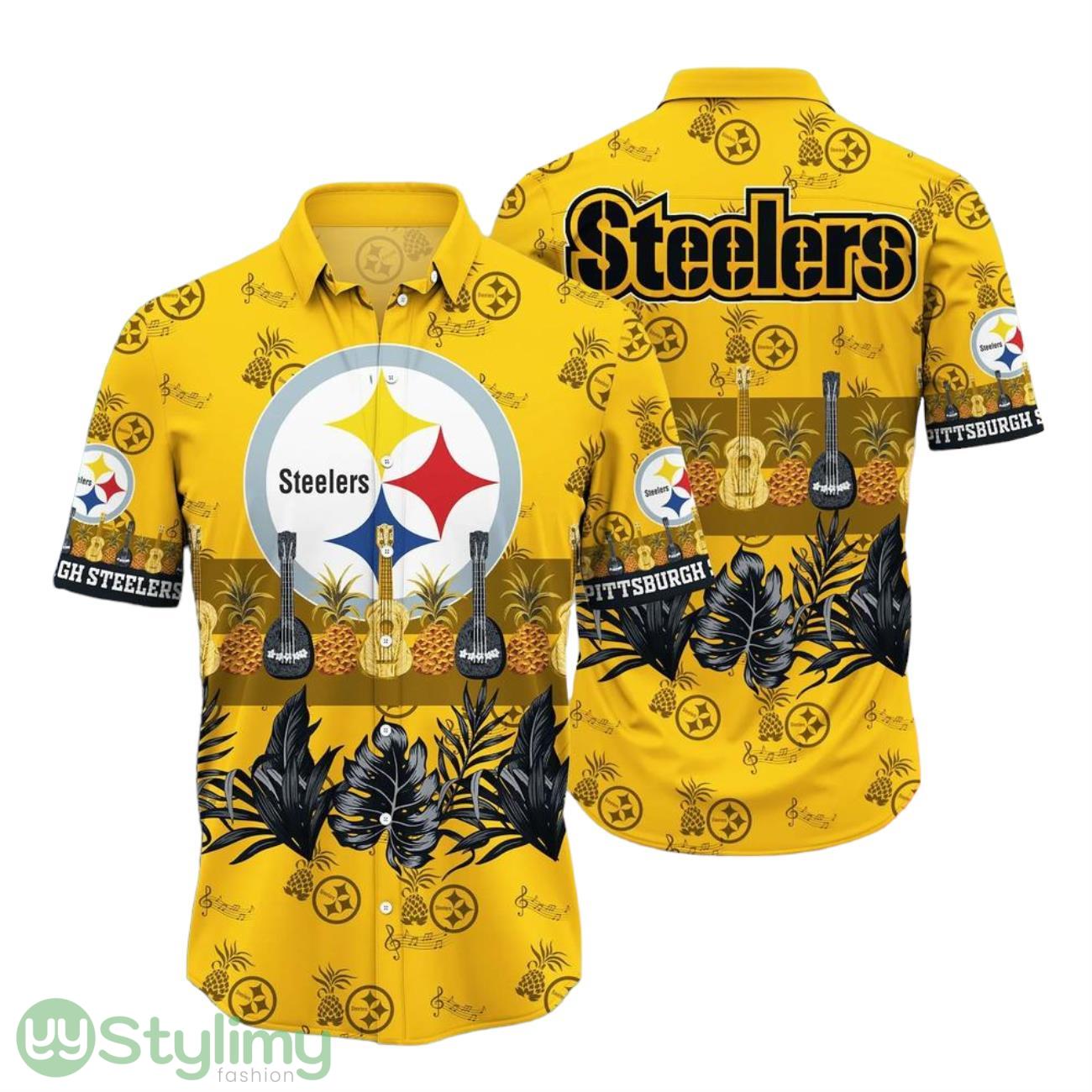 Pittsburgh Steelers NFL Hawaiian Shirt Tropical Pattern Beach Summer Gift For Fan NFL 2 Pittsburgh Steelers NFL Hawaiian Shirt Tropical Pattern Beach Summer Gift For Fan NFL Product Photo 1