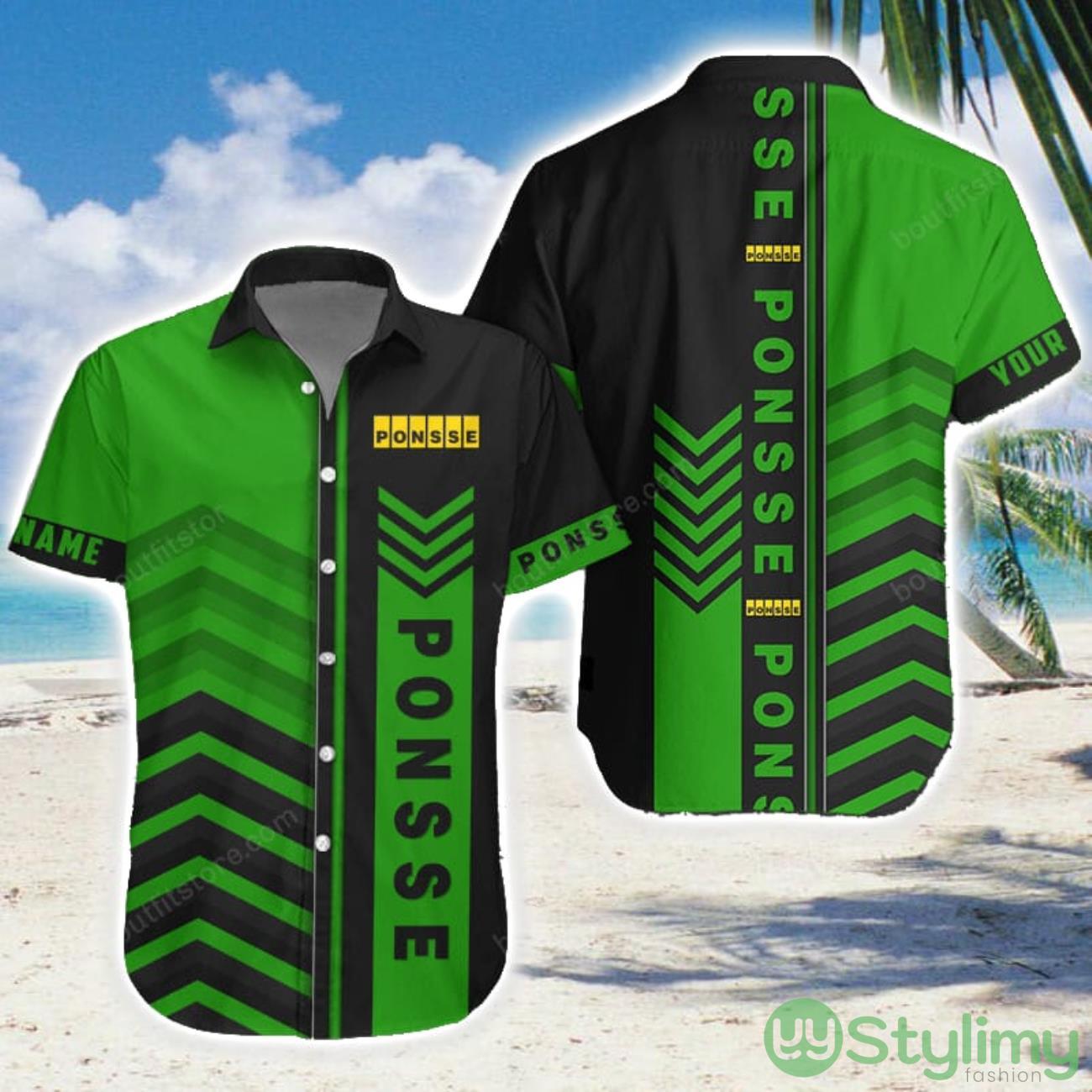 Ponsse Green Hawaiian Shirt Men Women Beach Gift Custom Name 1 Ponsse Green Hawaiian Shirt Men Women Beach Gift Custom Name Product Photo 1