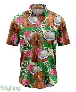 Poodle Tropical Coconut Hawaiian Shirt 3D All Over Printed Hawaii Shirt Product Photo 1