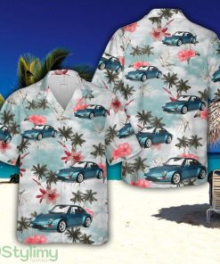 Porsche 911 Type 993 Targa Coupe Turquoise Blue 1995 Hawaiian Shirt Unique Gift Product Photo 1