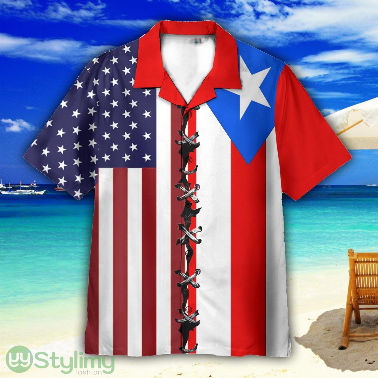 Puerto Rico Flag Unisex Short Sleeve Shirts Hawaiian Shirt For Men Women 2 Puerto Rico Flag Unisex Short Sleeve Shirts Hawaiian Shirt For Men Women Product Photo 1