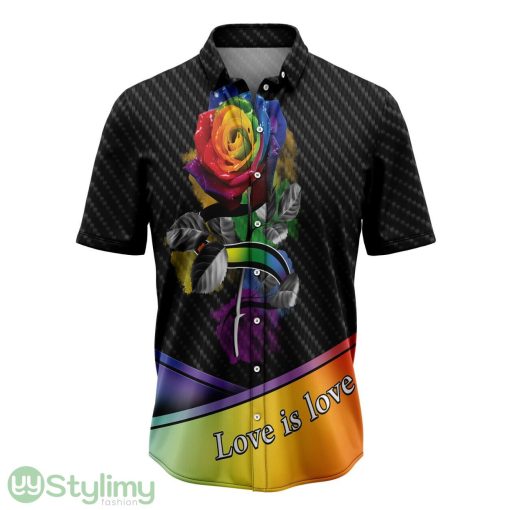 Rose LGBT Hawaiian Shirt Short Sleeves Shirt Beach Gift Product Photo 1