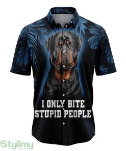 Rottweiler Only Bite Stupid People Hawaiian Shirt For Men And Women Product Photo 1