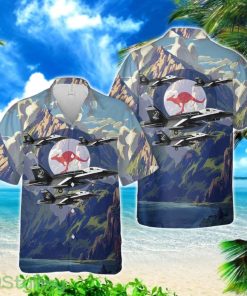 Royal Australian Air Force FA-18A Hornet No. 75 Squadron RAAF 3D Printing Hawaiian Shirt Product Photo 1