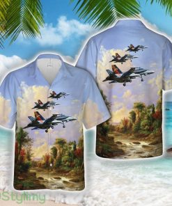 Royal Australian Air Force McDonnell Douglas F A-18A Hornet Worimi Hornet 3D Hawaiian Shirt Product Photo 1