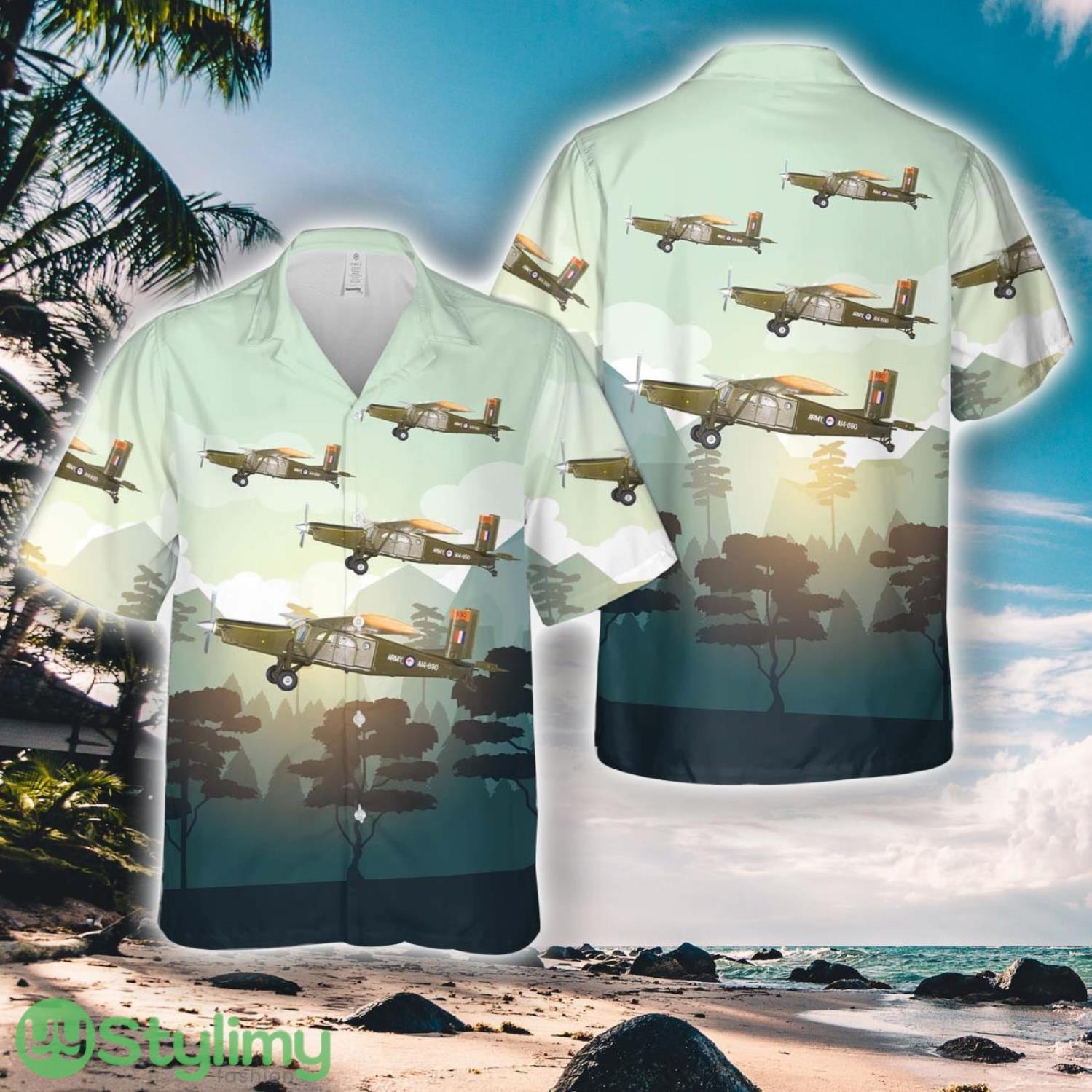 Royal Australian Army Aviation Corps Pilatus PC-6 Turbo Porter A14-690 “Nui Dat” Beach Hawaiian Shirt 2 Royal Australian Army Aviation Corps Pilatus PC-6 Turbo Porter A14-690 “Nui Dat” Beach Hawaiian Shirt Product Photo 1