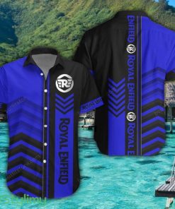 Royal Enfield Blue Hawaiian Shirt Men Women Beach Gift Custom Name Product Photo 1