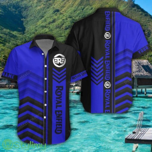 Royal Enfield Blue Hawaiian Shirt Men Women Beach Gift Custom Name