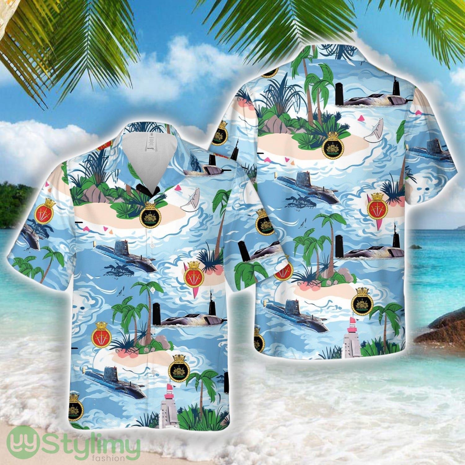 Royal Navy HMS Vengeance (S31) And HMS Ambush (S120) Hawaiian Shirt Unique Gift 2 Royal Navy HMS Vengeance (S31) And HMS Ambush (S120) Hawaiian Shirt Unique Gift Product Photo 1