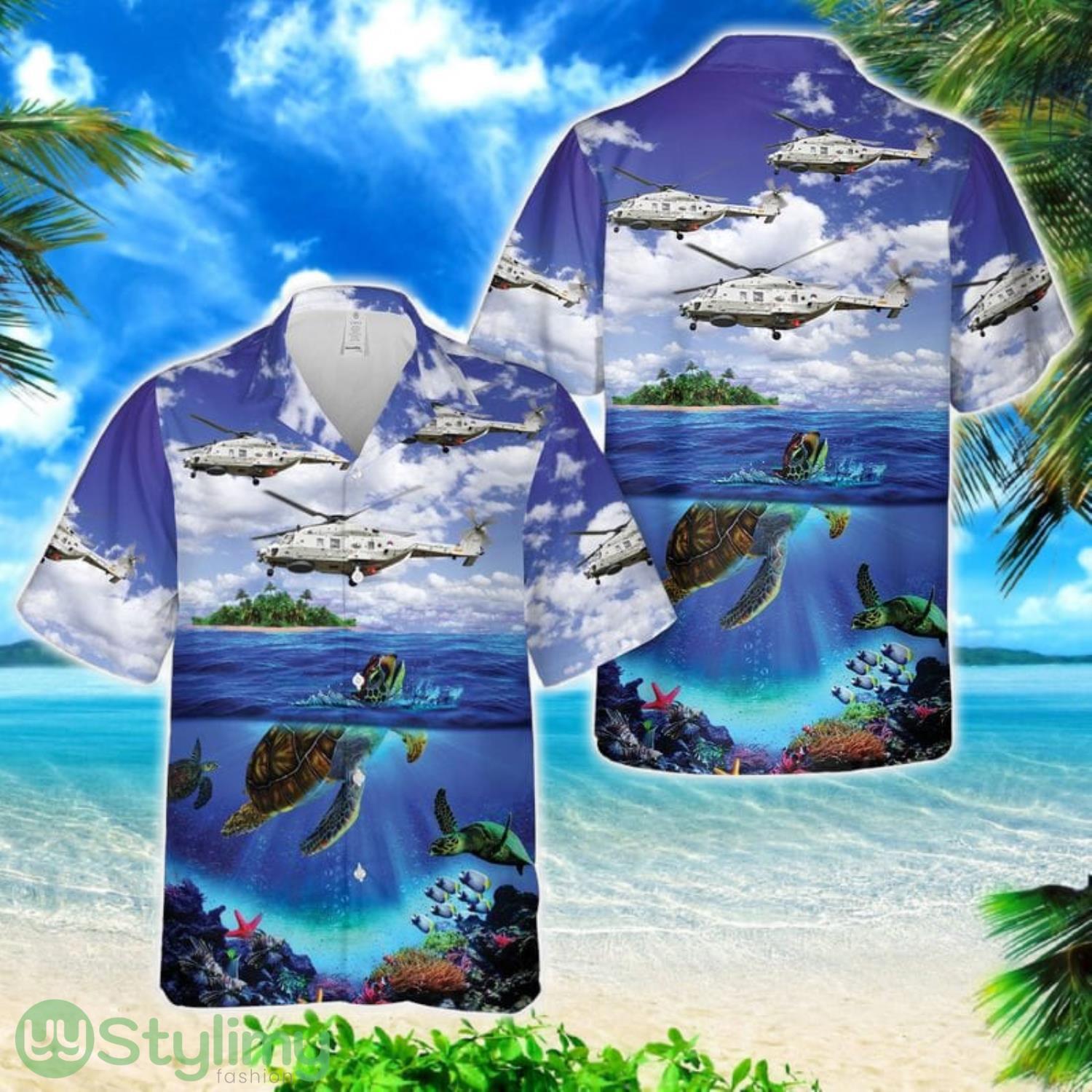 Royal Netherlands Navy NH90-NFH N-277 3D Printing Hawaiian Shirt 2 Royal Netherlands Navy NH90-NFH N-277 3D Printing Hawaiian Shirt Product Photo 1