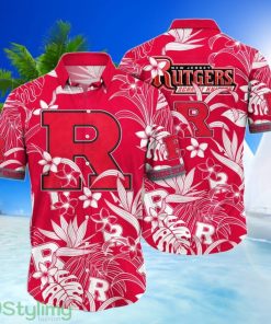 Rutgers Scarlet Knights NCAA3 3D Printing Hawaiian Shirt Short Sleeves Shirt Product Photo 1