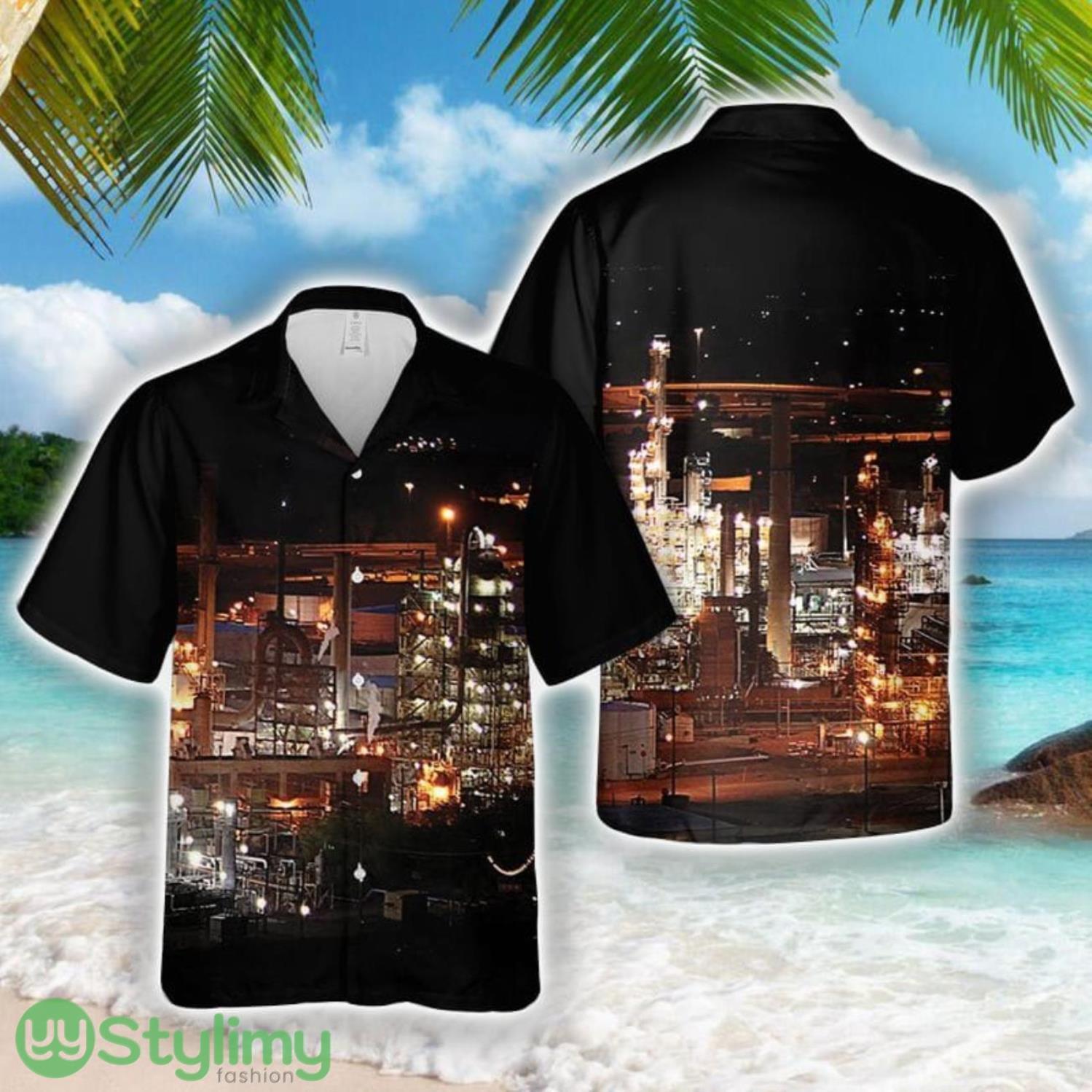 Salt Lake City, Utah, Salt Lake City Refinery American Oil Refinery Marathon Petroleum Corporation Hawaiian Shirt 2 Salt Lake City, Utah, Salt Lake City Refinery American Oil Refinery Marathon Petroleum Corporation Hawaiian Shirt Product Photo 1