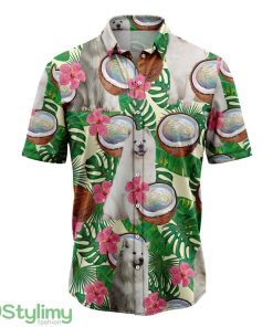 Samoyed Tropical Coconut Hawaiian Shirt Short Sleeves Shirt Beach Gift Product Photo 1