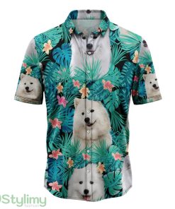 Samoyed Tropical Hawaiian Shirt Short Sleeves Shirt Beach Gift Product Photo 1