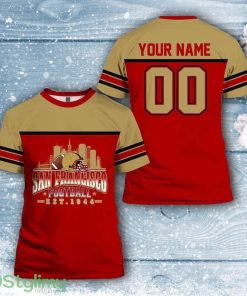 San Francisco 49ers All Over Printed Custom Name And Number Nfl 3D Printed Shirt Limited Edition Gift Product Photo 1