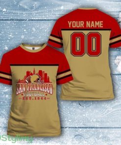 San Francisco 49ers Nfl 3D All Over Printed T Shirts Custom Name And Number Shirts For Awesome Fans Product Photo 1