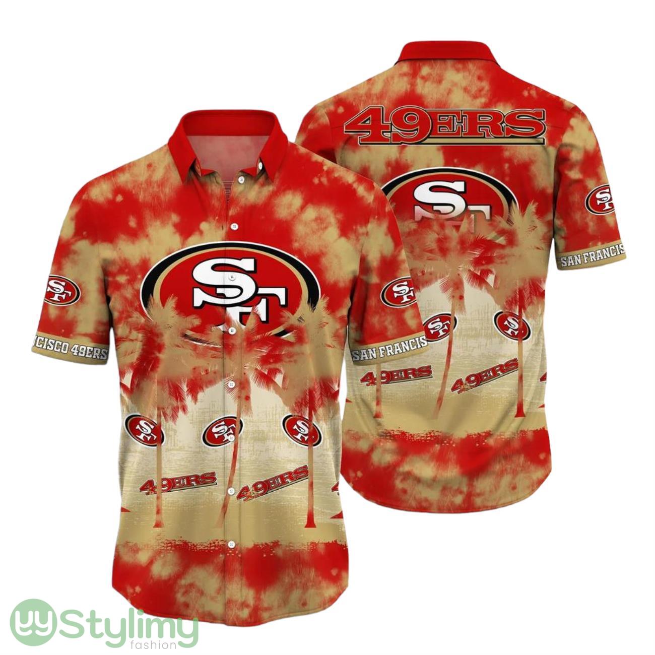 San Francisco 49ers NFL Hawaiian Shirt Tropical Pattern Graphic Summer Gift For Fans 1 San Francisco 49ers NFL Hawaiian Shirt Tropical Pattern Graphic Summer Gift For Fans Product Photo 1