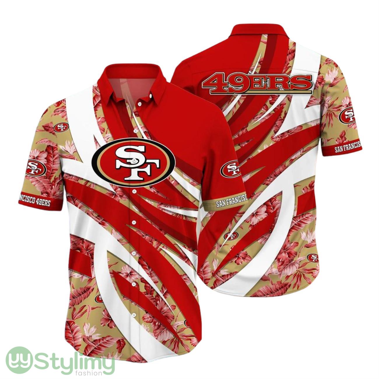 San Francisco 49ers NFL Hawaiian Shirt Tropical Pattern Summer For Sports Football Fans 2 San Francisco 49ers NFL Hawaiian Shirt Tropical Pattern Summer For Sports Football Fans Product Photo 1