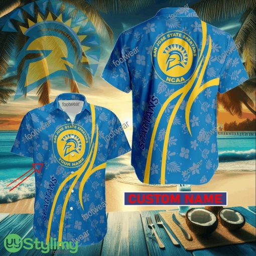 San Jose State Spartans Custom Name Hawaiian Shirt New For Men Women Fans Gift - San Jose State Spartans Custom Name Hawaiian Shirt New For Men Women Fans Gift
