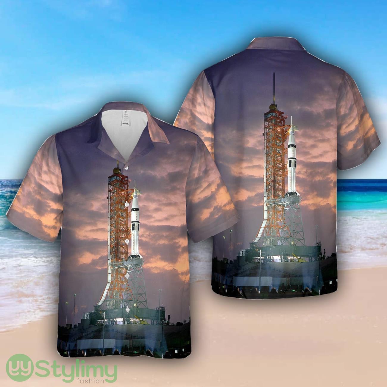 Saturn IB Rocket 3D Hawaiian Shirt Aloha Summer Gift 2 Saturn IB Rocket 3D Hawaiian Shirt Aloha Summer Gift Product Photo 1