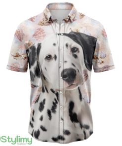 Seashells and Cute Dalmatian Hawaiian Shirt Short Sleeves Shirt Beach Gift Product Photo 1
