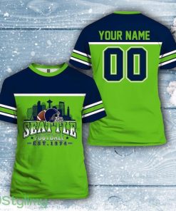 Seattle Seahawks All Over Printed Custom Name And Number Nfl 3D Printed Shirt Best Gift For Fans Product Photo 1