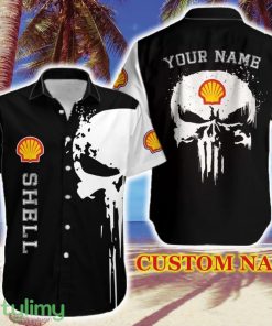 Shell Famous Logo Brand Hawaiian Shirt Skull Gift Summer Custom Name - Shell Famous Logo Brand Hawaiian Shirt Skull Gift Summer Custom Name
