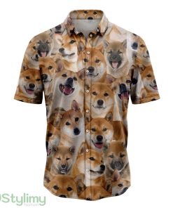 Shiba Inu Awesome Hawaiian Shirt Short Sleeves Shirt Beach Gift Product Photo 1