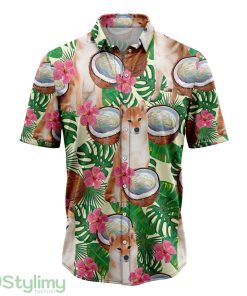 Shiba Inu Tropical Coconut Hawaiian Shirt For Men And Women Product Photo 1