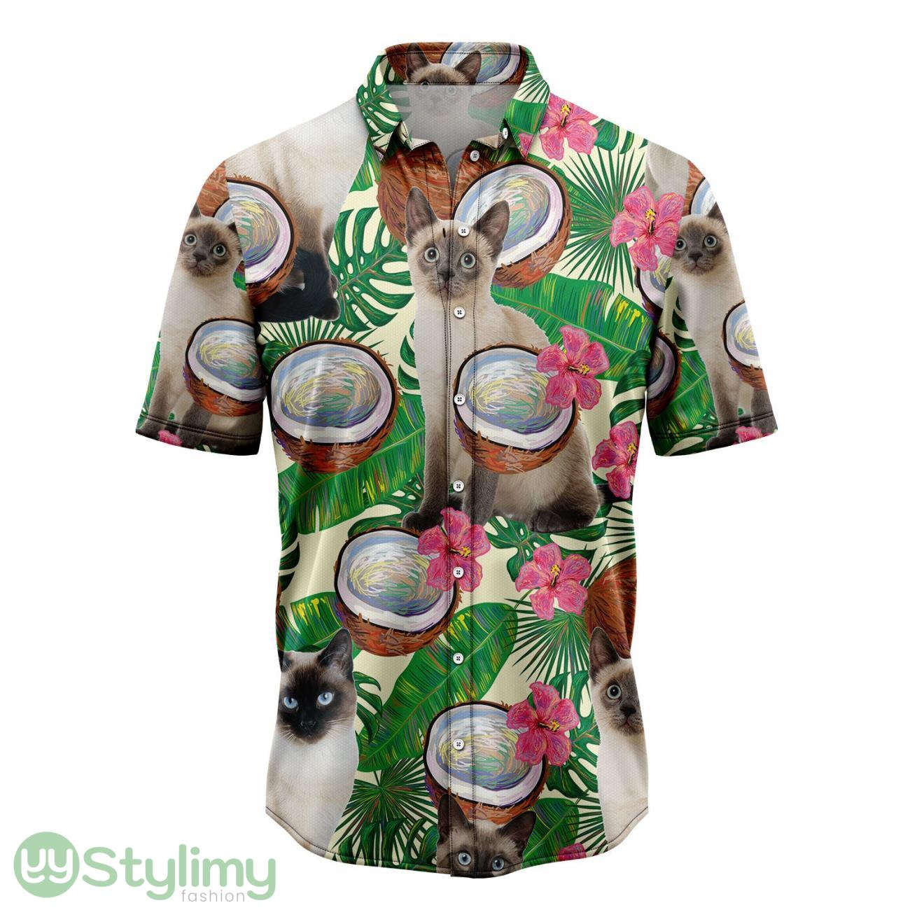 Siamese Cat Tropical Coconut Hawaiian Shirt For Men And Women 2 Siamese Cat Tropical Coconut Hawaiian Shirt For Men And Women Product Photo 1