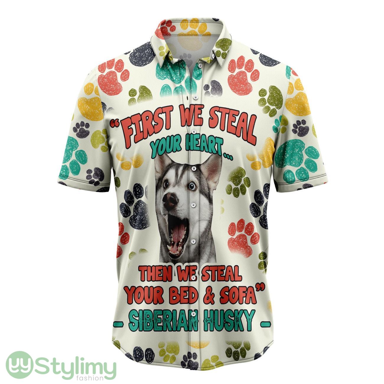 Siberian Husky Steal Your Heart Hawaiian Shirt Short Sleeves Shirt Beach Gift 2 Siberian Husky Steal Your Heart Hawaiian Shirt Short Sleeves Shirt Beach Gift Product Photo 1