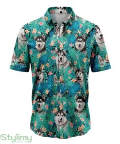 Siberian Husky Tropical Hawaii Shirt Product Photo 1