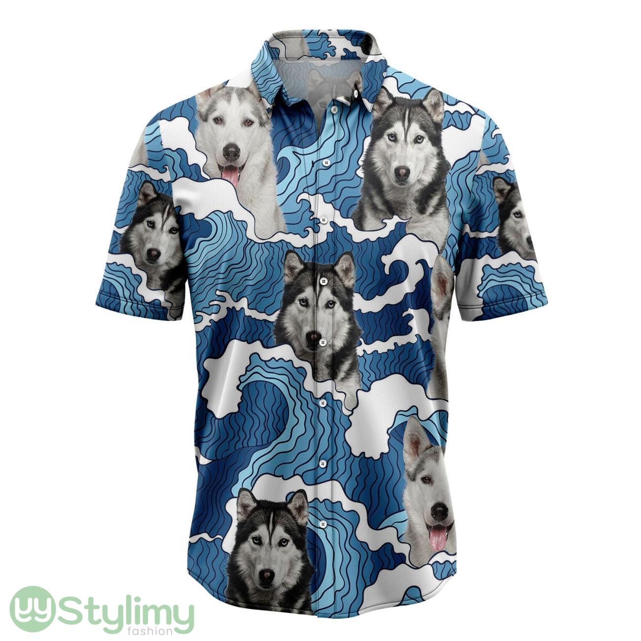 Siberian Husky Wave Hawaiian Shirt Short Sleeves Shirt Beach Gift 2 Siberian Husky Wave Hawaiian Shirt Short Sleeves Shirt Beach Gift Product Photo 1