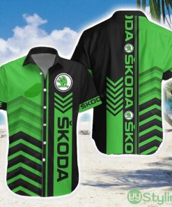 Skoda Green Hawaiian Shirt Men Women Beach Gift Custom Name Product Photo 1