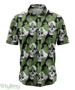 Skull Cactus Hawaiian Shirt Short Sleeves Shirt Beach Gift Product Photo 1