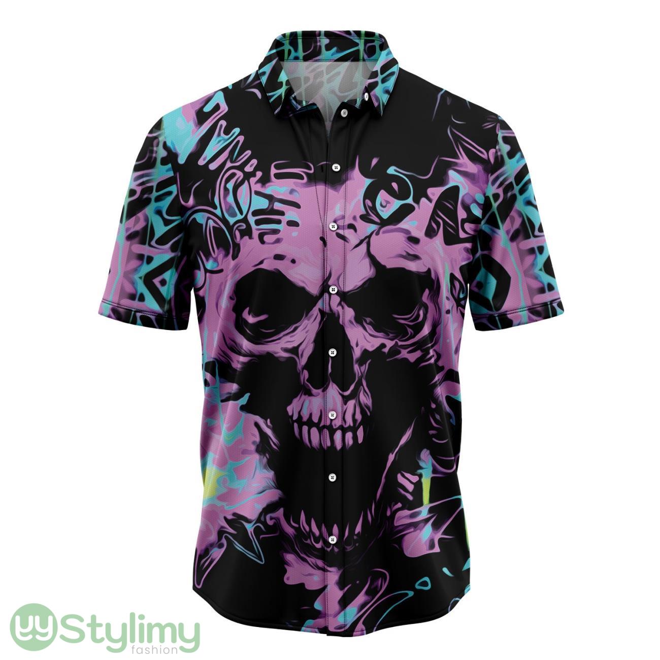 Skull EDM Hawaiian Shirt Short Sleeves Shirt Beach Gift 2 Skull EDM Hawaiian Shirt Short Sleeves Shirt Beach Gift Product Photo 1