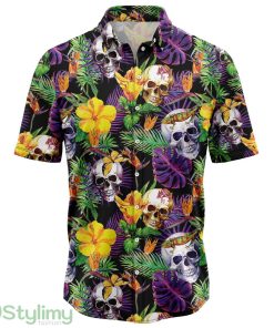 Skull Frangipani Flower Hawaii Shirt Product Photo 1