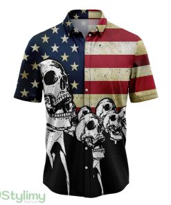 Skull USA Hawaiian Shirt For Men And Women Product Photo 1