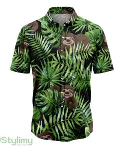 Sloth Green Tropical Hawaiian Shirt Short Sleeves Shirt Beach Gift Product Photo 1