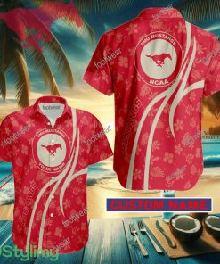 SMU Mustangs Custom Name Hawaiian Shirt New For Men Women Fans Gift - SMU Mustangs Custom Name Hawaiian Shirt New For Men Women Fans Gift